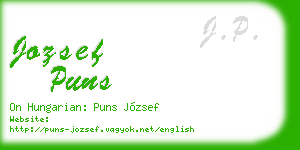 jozsef puns business card