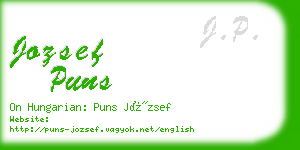jozsef puns business card